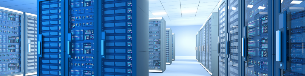 lit up data center